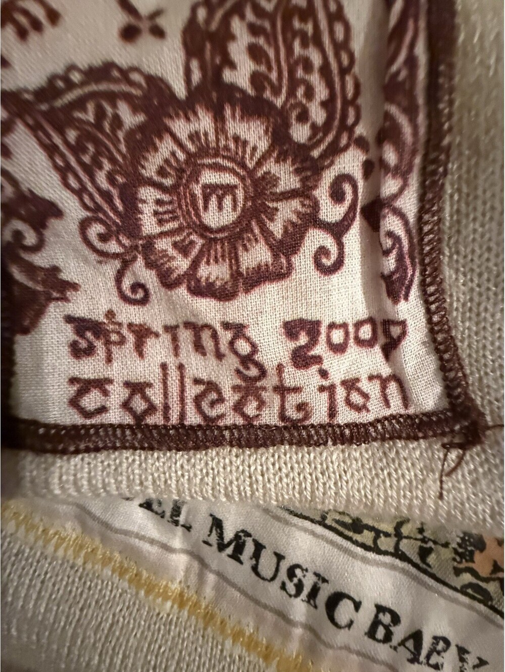 L.A.M.B. Gwen Stefani Vintage Y2K Spring Collection 2009 Patchwork Cardigan XS - Picture 6 of 9